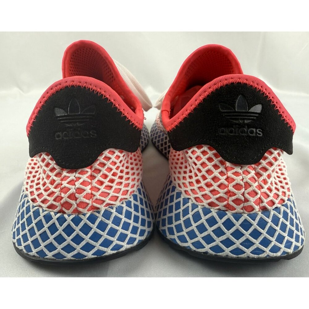NWOT Size 10 -adidas Deerupt SolarRed Bluebird Men’s Athletic Runner Shoe (CQ262 - Picture 3 of 10